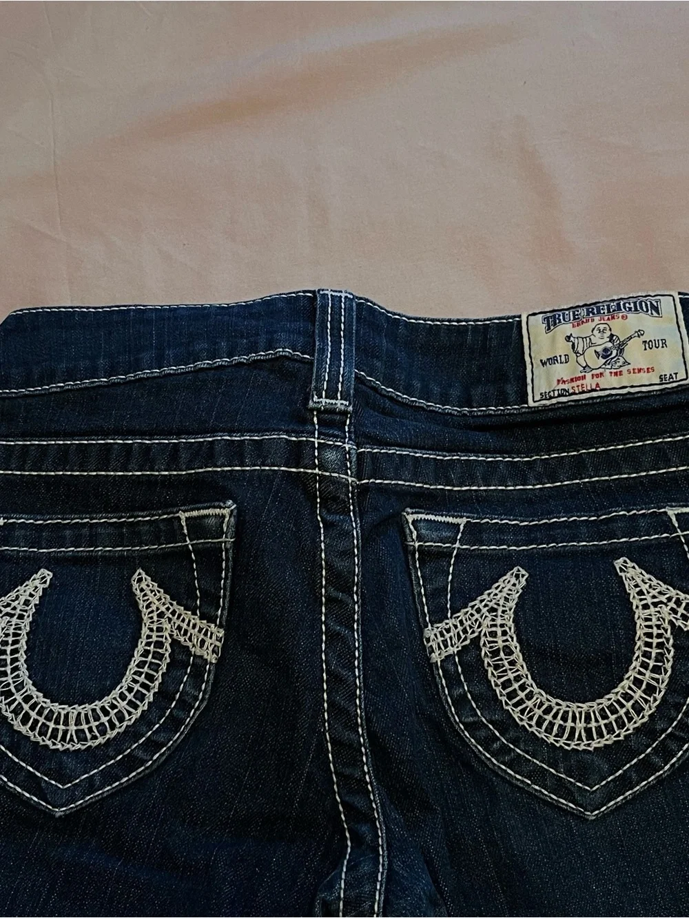 🇺🇸 True Religion Woman’s Low Rise Skinny Jeans with White Stitching & Embroidery - Picture 5 of 16